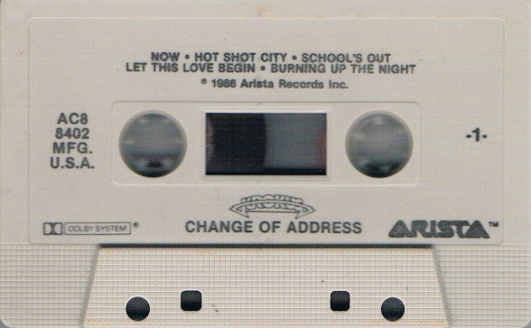 Krokus : Change Of Address (Cass, Album, Dol)