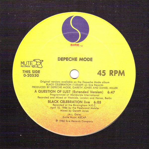 Depeche Mode : A Question Of Time / A Question Of Lust (12", Maxi)
