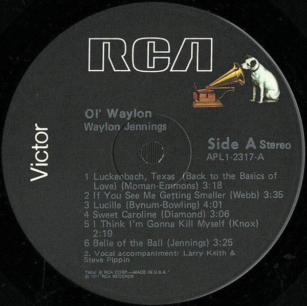 Waylon Jennings : Ol' Waylon (LP, Album, Ind)