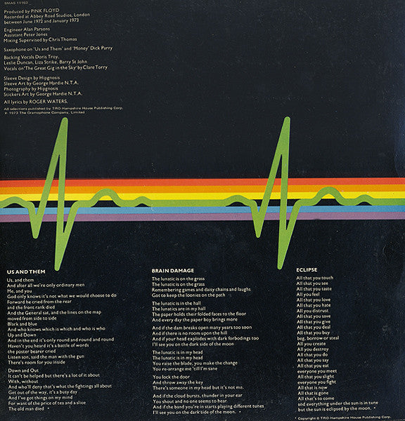 Pink Floyd : The Dark Side Of The Moon (LP, Album, Jac)