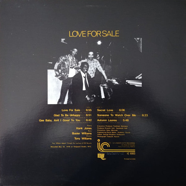 The Great Jazz Trio : Love For Sale (LP, Album, RE)