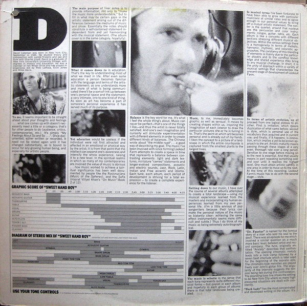 David Liebman : Sweet Hands (LP, Album, Promo)