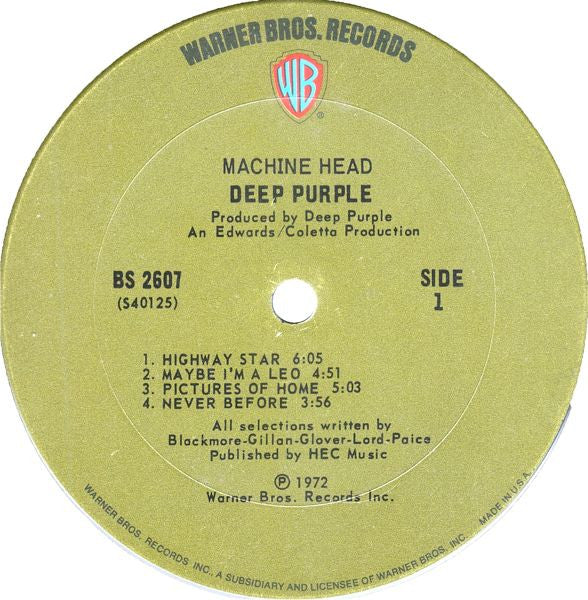 Deep Purple : Machine Head (LP, Album)