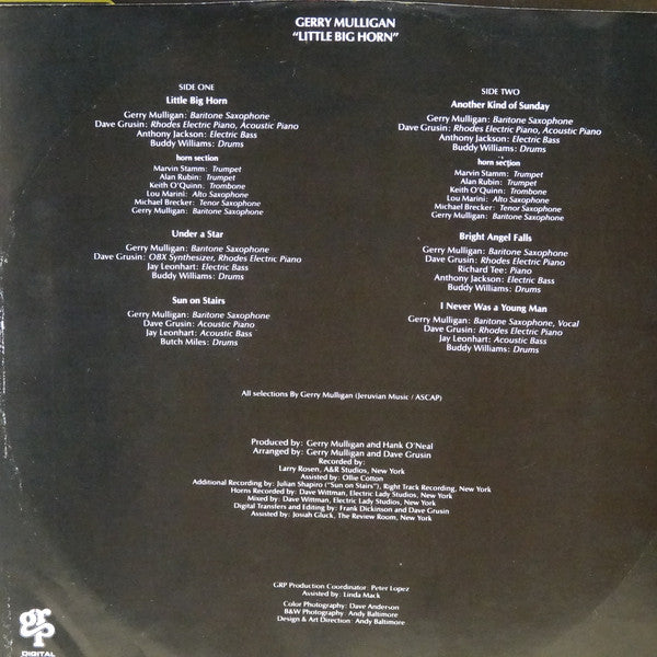 Gerry Mulligan : Little Big Horn (LP, Promo)