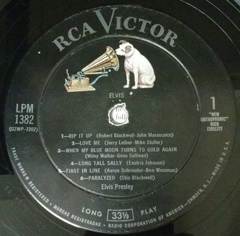 Elvis Presley : Elvis (LP, Album, Mono, Ind)