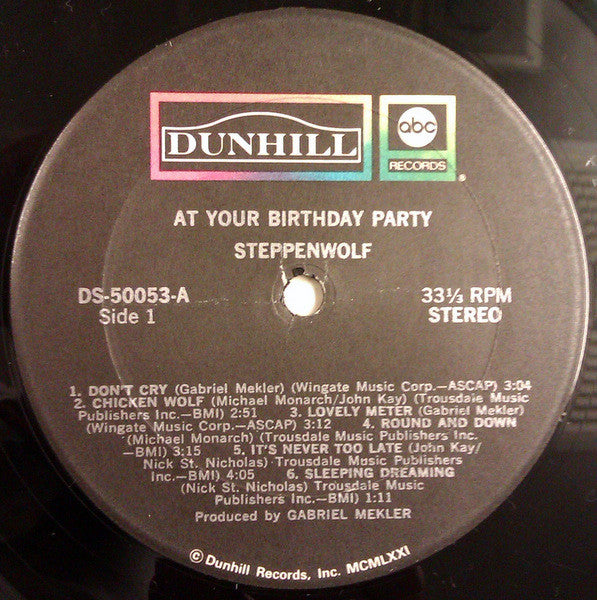 Steppenwolf : At Your Birthday Party (LP, Album, Gat)