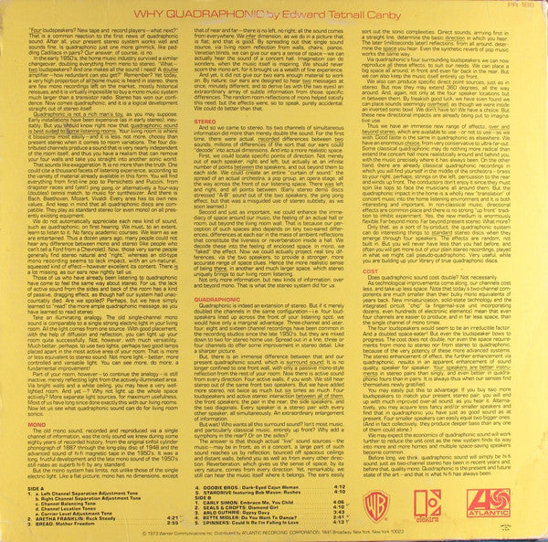 Various : Warner, Elektra & Atlantic Present CD-4 Channel Demonstration Quadradisc (LP, Quad, Promo, Smplr)