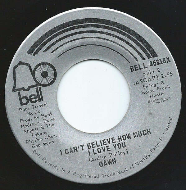 Dawn (5) Featuring Tony Orlando : Tie A Yellow Ribbon Round The Ole Oak Tree (7", Single)