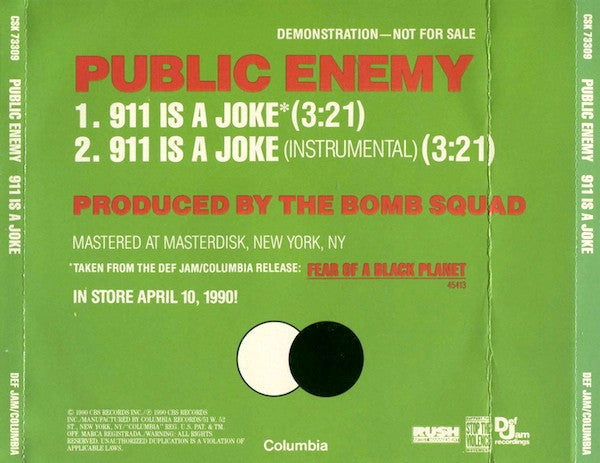 Public Enemy : 911 Is A Joke (CD, Promo)