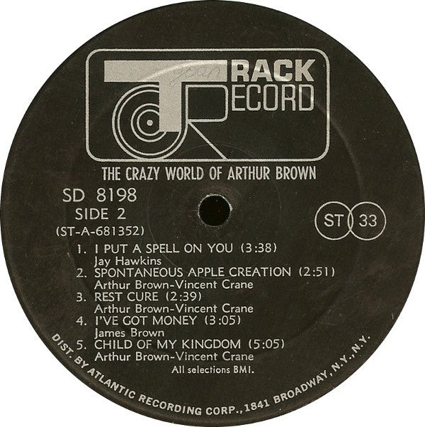 The Crazy World Of Arthur Brown : The Crazy World Of Arthur Brown (LP, Album, RE, Pre)