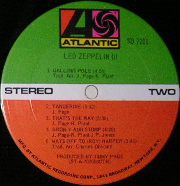 Led Zeppelin : Led Zeppelin III (LP, Album, CTH)
