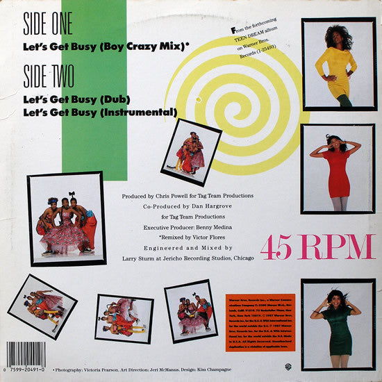 Teen Dream With Valentino* : Let's Get Busy (12", Maxi)