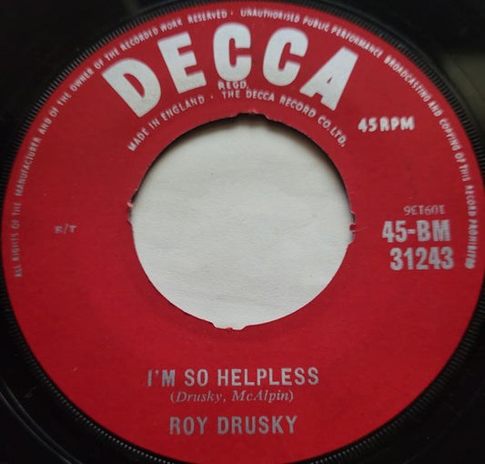 Roy Drusky : Anymore / I'm So Helpless (7")