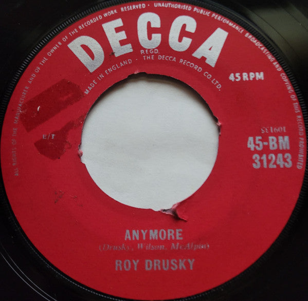 Roy Drusky : Anymore / I'm So Helpless (7")