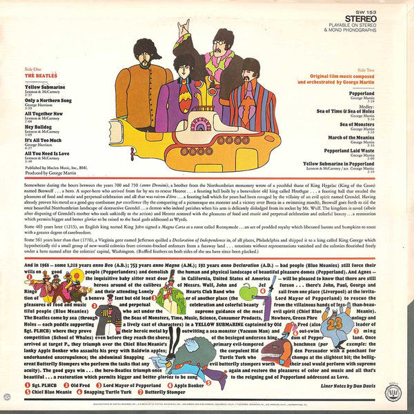 The Beatles : Yellow Submarine (LP, Album, RE, Win)