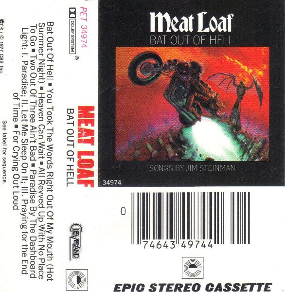 Meat Loaf : Bat Out Of Hell (Cass, Album, RE, Mat)