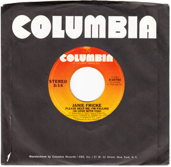 Janie Fricke : Please Help Me, I'm Falling (In Love With You) / Get Ready For My World (7", Single)