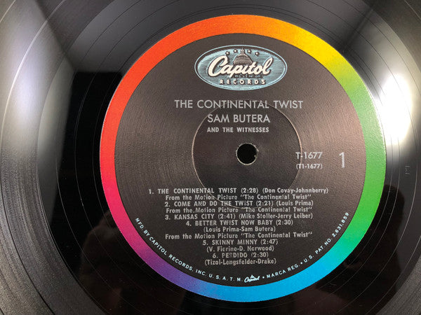 Sam Butera And The Witnesses : The Continental Twist (LP, Album)