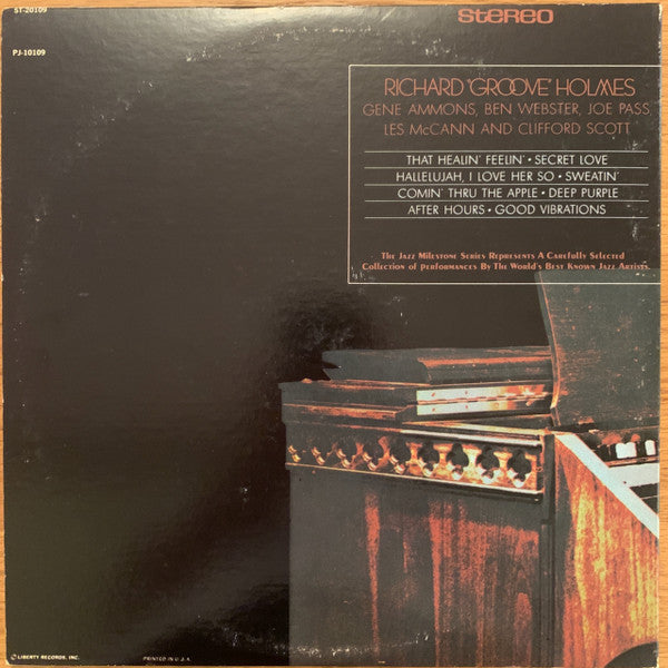 Richard "Groove" Holmes : Jazz Milestone Series (LP, Comp)