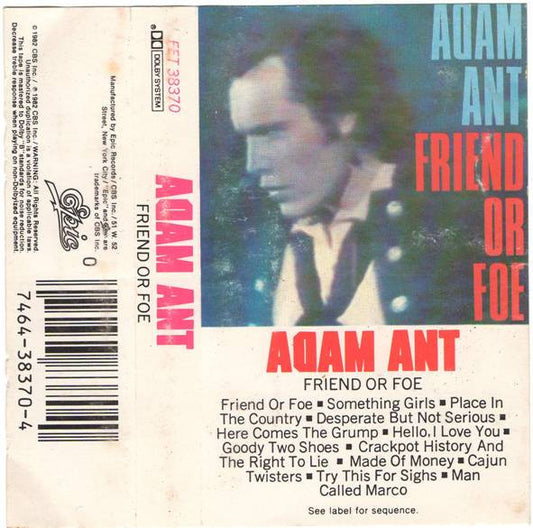 Adam Ant : Friend Or Foe (Cass, Album, Dol)