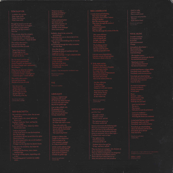 Rush : Moving Pictures (LP, Album, PRC)