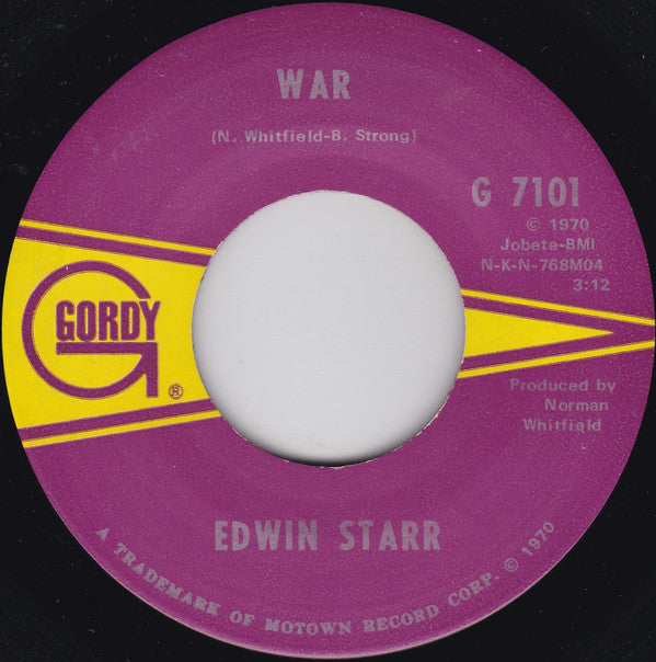 Edwin Starr : War (7", Single, Ame)
