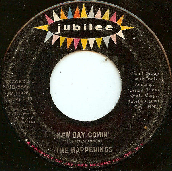 The Happenings : Where Do I Go / Be-In / Hare Krishna (7")