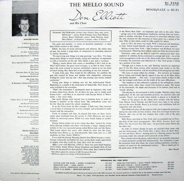 Don Elliot And His Choir* : The Mello Sound (LP, Album, Mono)