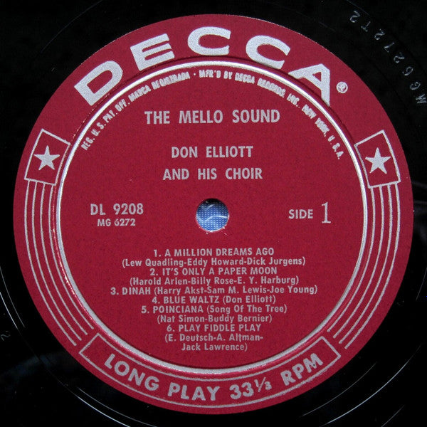 Don Elliot And His Choir* : The Mello Sound (LP, Album, Mono)