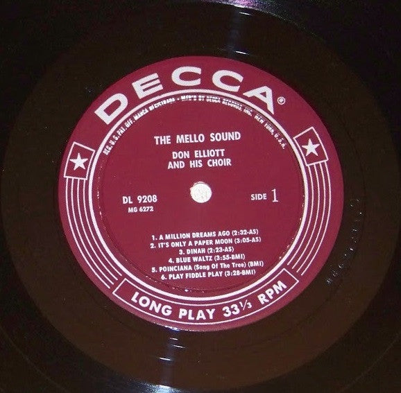 Don Elliot And His Choir* : The Mello Sound (LP, Album, Mono)