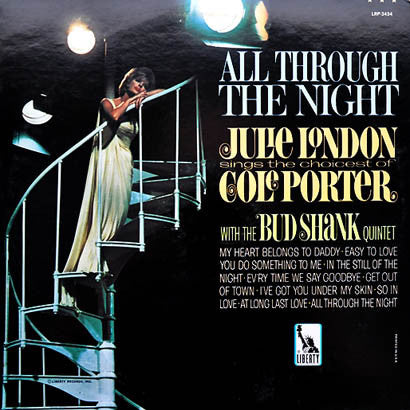 Julie London With The Bud Shank Quintet : All Through The Night (LP, Album, Mono, San)