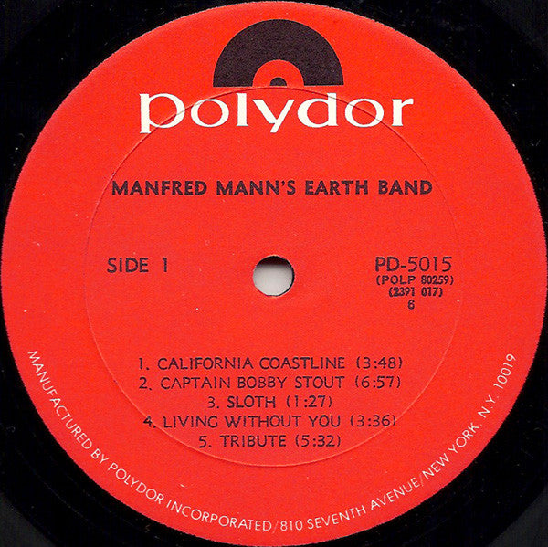 Manfred Mann's Earth Band : Manfred Mann's Earth Band (LP, Album, 6 -)