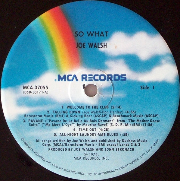 Joe Walsh : So What (LP, Album, RE)