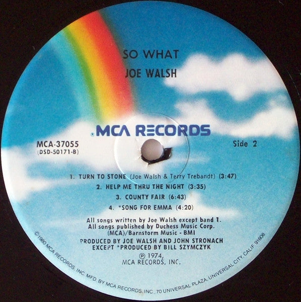Joe Walsh : So What (LP, Album, RE)
