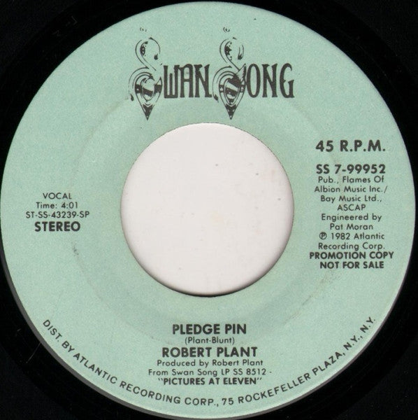 Robert Plant : Pledge Pin (7", Single, Mono, Promo, Spe)