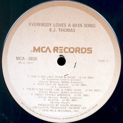 B.J. Thomas : Everybody Loves A Rain Song (LP, Album)
