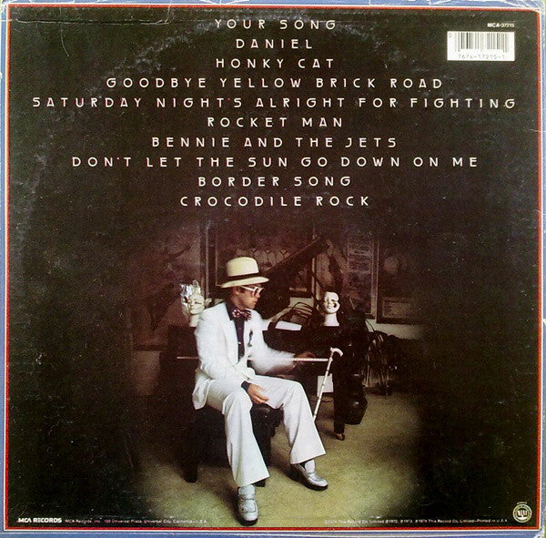 Elton John : Greatest Hits (LP, Comp, RE, Pin)