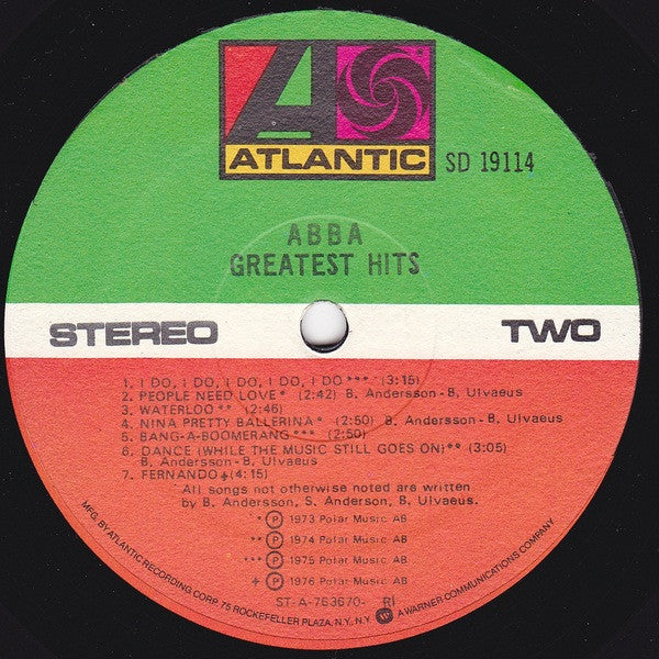 ABBA : Greatest Hits (LP, Comp, RE, RI )