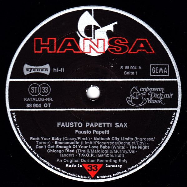 Fausto Papetti : Sax (LP, Comp)