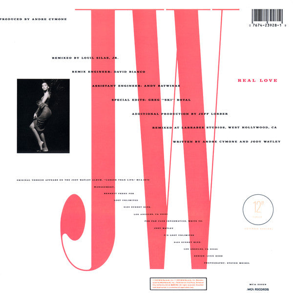 Jody Watley : Real Love (Extended Version) (12", Single)
