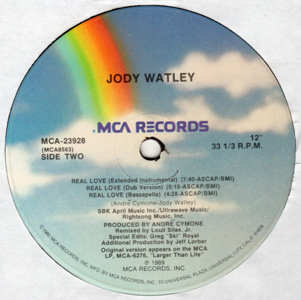 Jody Watley : Real Love (Extended Version) (12", Single)
