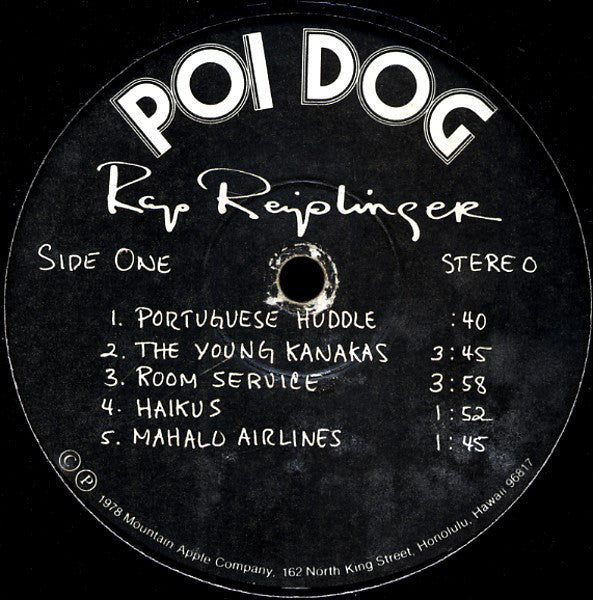 Rap Reiplinger : Poi Dog (LP)