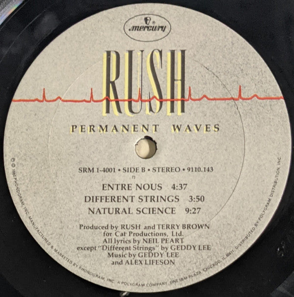 Rush : Permanent Waves (LP, Album, Ter)