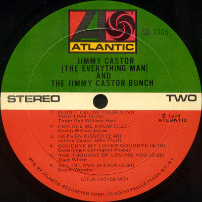 Jimmy Castor ( The Everything Man ) And The Jimmy Castor Bunch : Jimmy Castor (The Everything Man) And The Jimmy Castor Bunch (LP, Album, MO )