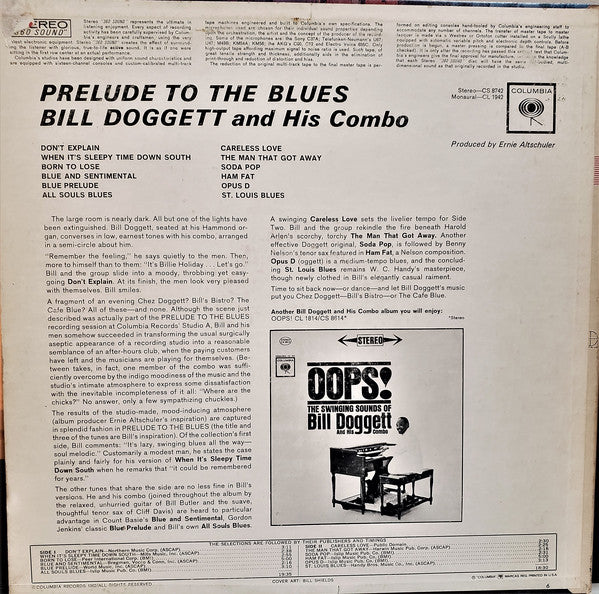 Bill Doggett And His Combo* : Prelude To The Blues (LP, Album)