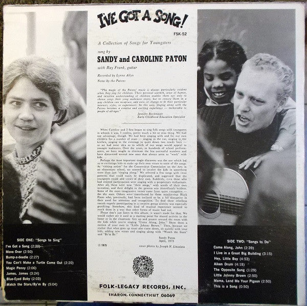 Sandy* And Caroline Paton : I've Got A Song! (LP)