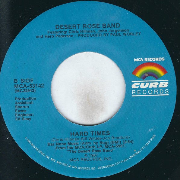 Desert Rose Band Featuring Chris Hillman, John Jorgenson & Herb Pedersen : Love Reunited (7", Single, Pin)