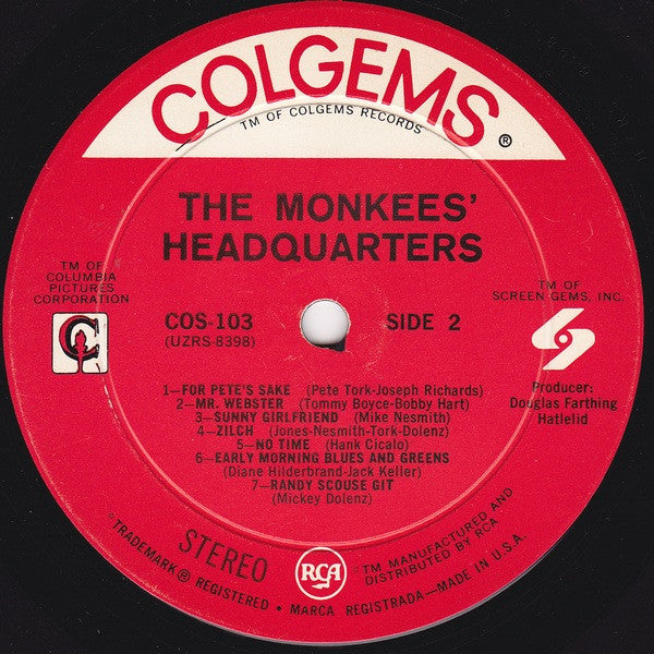 The Monkees : Headquarters (LP, Album, Ind)