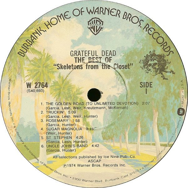 Grateful Dead* : The Best Of "Skeletons From The Closet" (LP, Comp, RP, Win)