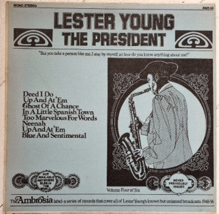 Lester Young : The President Volume Four Of Six (LP, Album, Mono)
